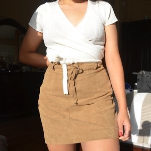 •SOLD• faux suede pencil skirt